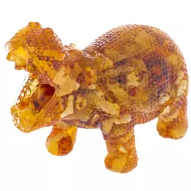 Статуэтка из янтаря "Бегемот"