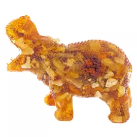 Статуэтка из янтаря "Бегемот"