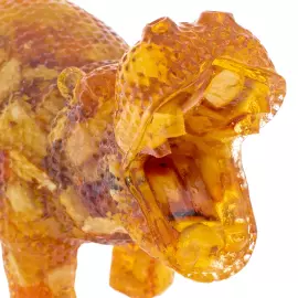Статуэтка из янтаря "Бегемот"