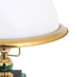 Malachite writing set "Presidential" with lamp, Zlatoust