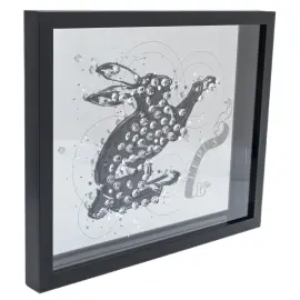 Панно стеклянное "Созвездие зайца 3D" с кристаллами Swarovski