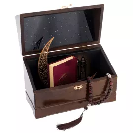 Набор подарочный "Баракат" с кораном и четками, темный