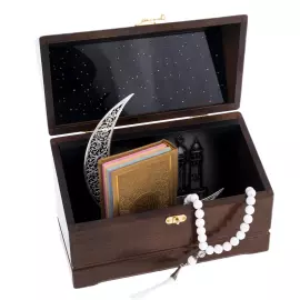 Набор подарочный "Баракат" с кораном и четками, светлый