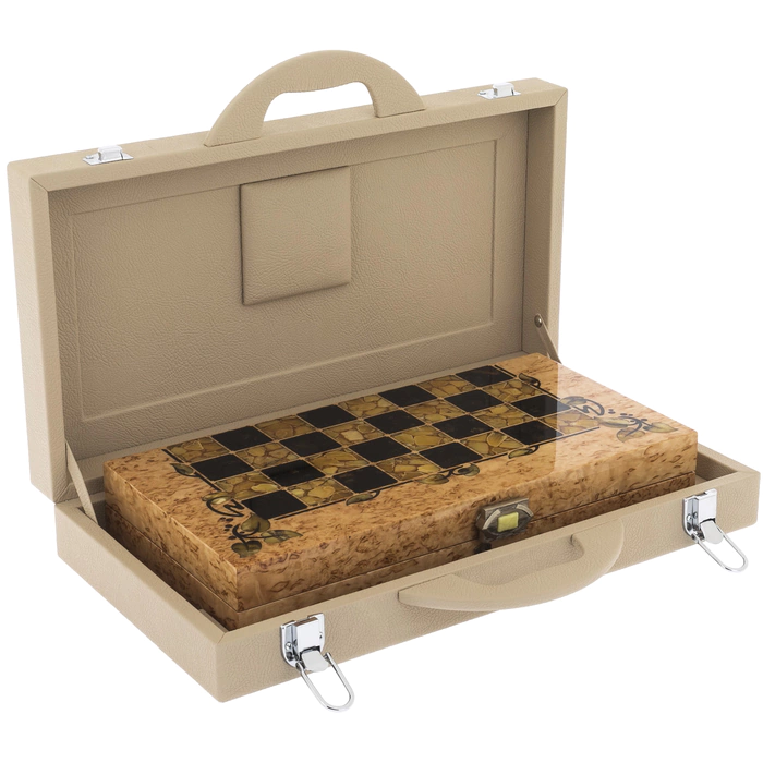 Amber chess "Flora" small