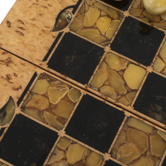 Amber chess "Flora" small