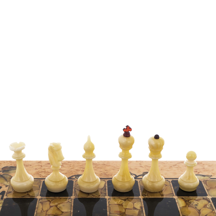 Amber chess "Flora" small