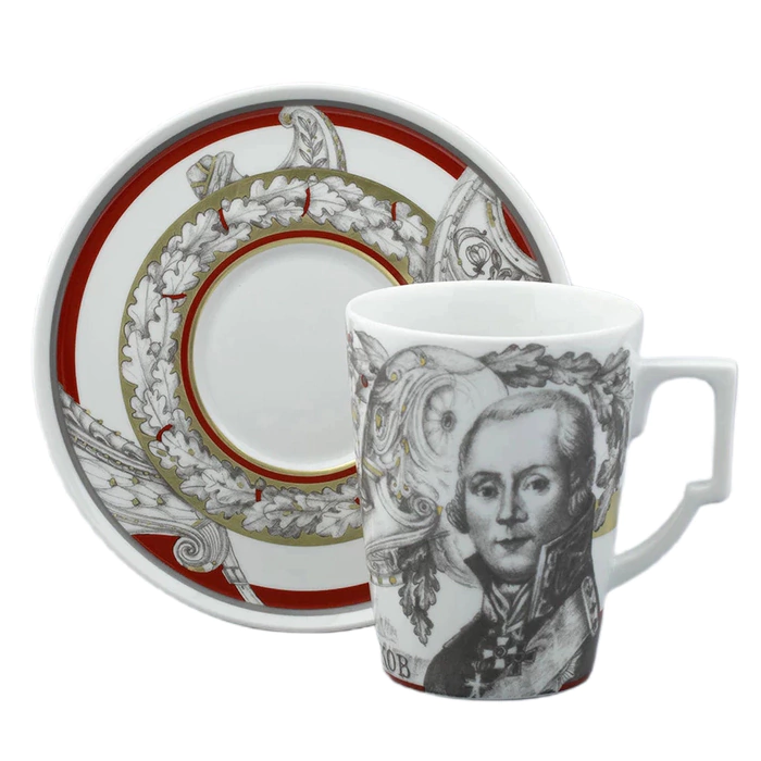 Tea couple "Commanders of Russia: Fyodor Ushakov" the Grand uniform, in a gift box