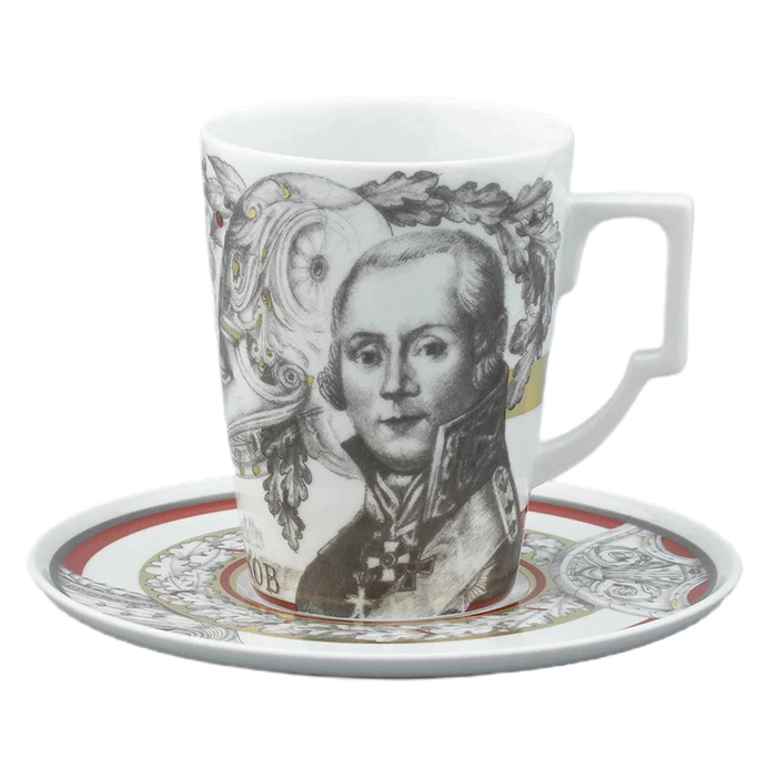Tea couple "Commanders of Russia: Fyodor Ushakov" the Grand uniform, in a gift box
