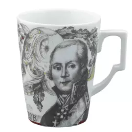 Чайная пара "Полководцы России: Федор Ушаков" форма Гранд, в подарочной упаковке