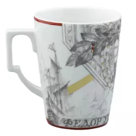 Чайная пара "Полководцы России: Федор Ушаков" форма Гранд, в подарочной упаковке