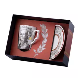 Чайная пара "Полководцы России: Федор Ушаков" форма Гранд, в подарочной упаковке