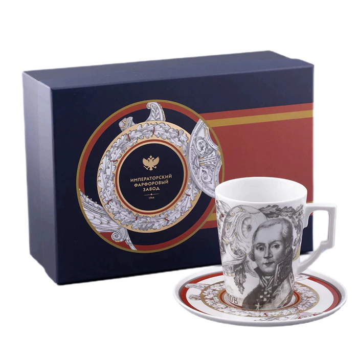 Tea couple "Commanders of Russia: Fyodor Ushakov" the Grand uniform, in a gift box