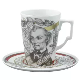 Чайная пара "Полководцы России: Александр Суворов" форма Гранд, в подарочной упаковке