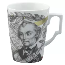 Чайная пара "Полководцы России: Александр Суворов" форма Гранд, в подарочной упаковке