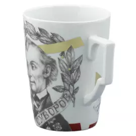 Чайная пара "Полководцы России: Александр Суворов" форма Гранд, в подарочной упаковке