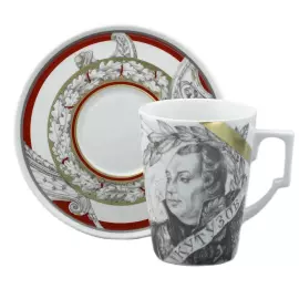Чайная пара "Полководцы России: Михаил Кутузов" форма Гранд, в подарочной упаковке