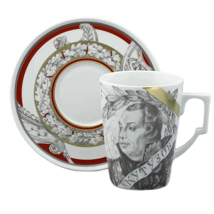 Tea couple "Commanders of Russia: Mikhail Kutuzov" the Grand uniform, in a gift box