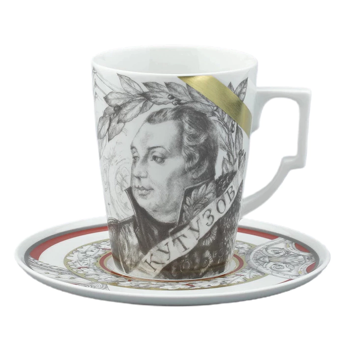 Tea couple "Commanders of Russia: Mikhail Kutuzov" the Grand uniform, in a gift box
