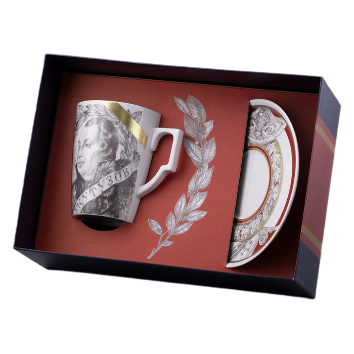 Tea couple "Commanders of Russia: Mikhail Kutuzov" the Grand uniform, in a gift box