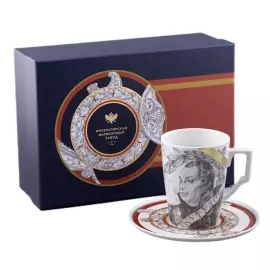 Чайная пара "Полководцы России: Михаил Кутузов" форма Гранд, в подарочной упаковке