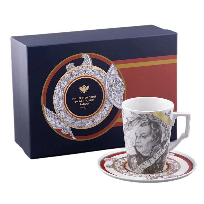 Tea couple "Commanders of Russia: Mikhail Kutuzov" the Grand uniform, in a gift box