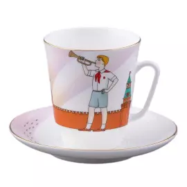 Кофейная пара "Спасская башня" форма Майская