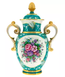 Ваза с ручками на подставке "Цветы"