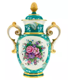 Ваза с ручками на подставке "Цветы"