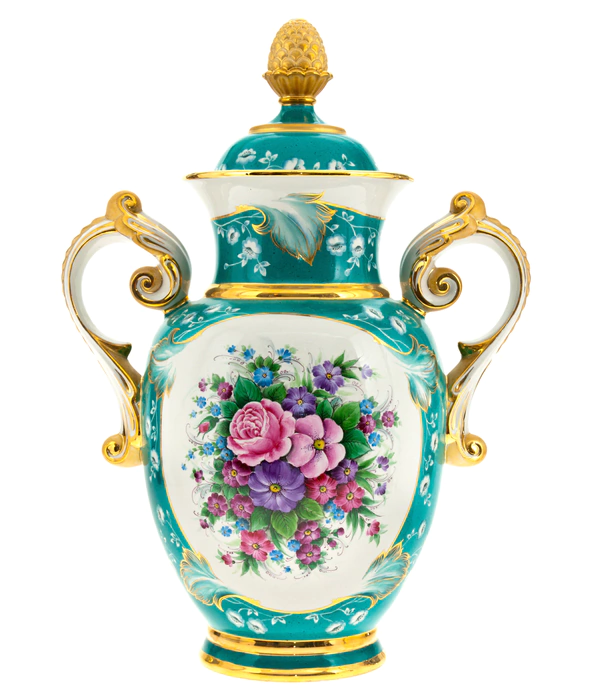Vase with handles on a stand "Flowers"