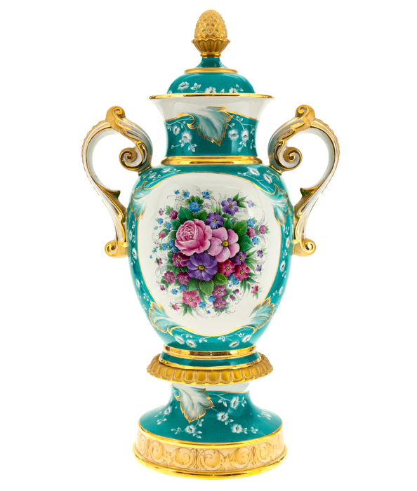 Vase with handles on a stand "Flowers"