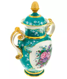 Ваза с ручками на подставке "Цветы"