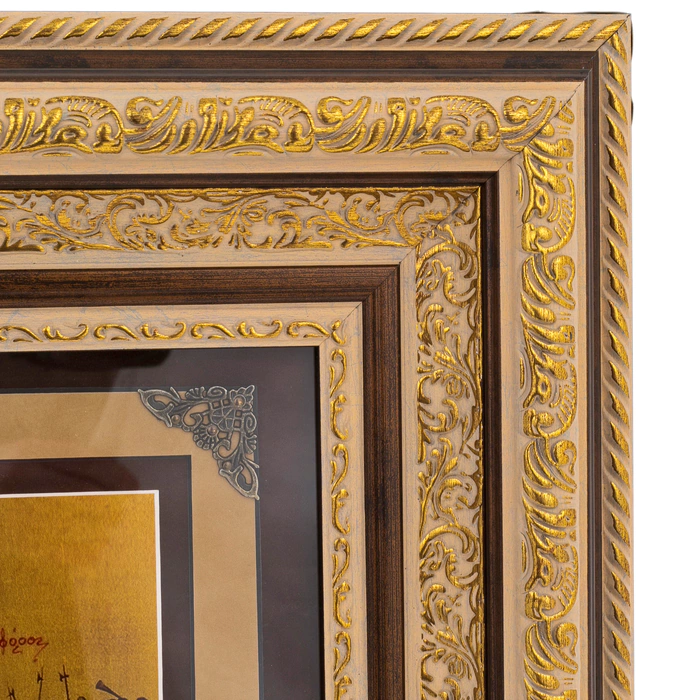 Painting on gold leaf "George the Victorious" brown/beige