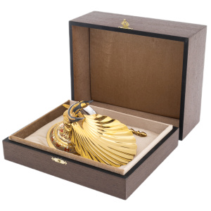 Caviar bowl "Sturgeon" with a shell, Zlatoust
