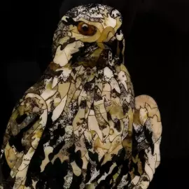 Backgammon made of ash and amber "Arabian Falcon"