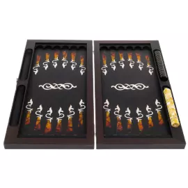 Backgammon made of ash and amber "Arabian Falcon"