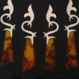 Backgammon made of ash and amber "Arabian Falcon"