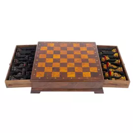 Chess with amber pieces "Classic" is big