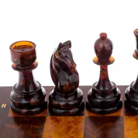 Chess with amber pieces "Classic" is big
