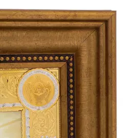 Икона в багете "Спас на престоле" Златоуст