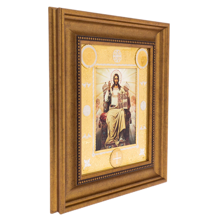 The icon in the baguette "Saved on the throne" by Chrysostom