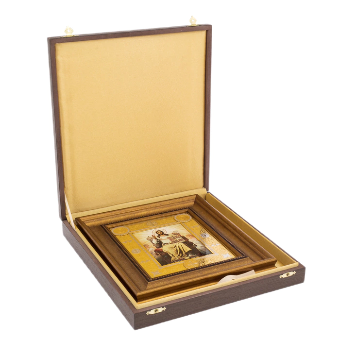 The icon in the baguette "Saved on the throne" by Chrysostom