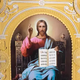 The icon in the baguette "Savior" Chrysostom