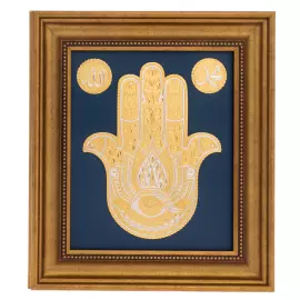 Панно-оберег в багете "Хамса" Златоуст