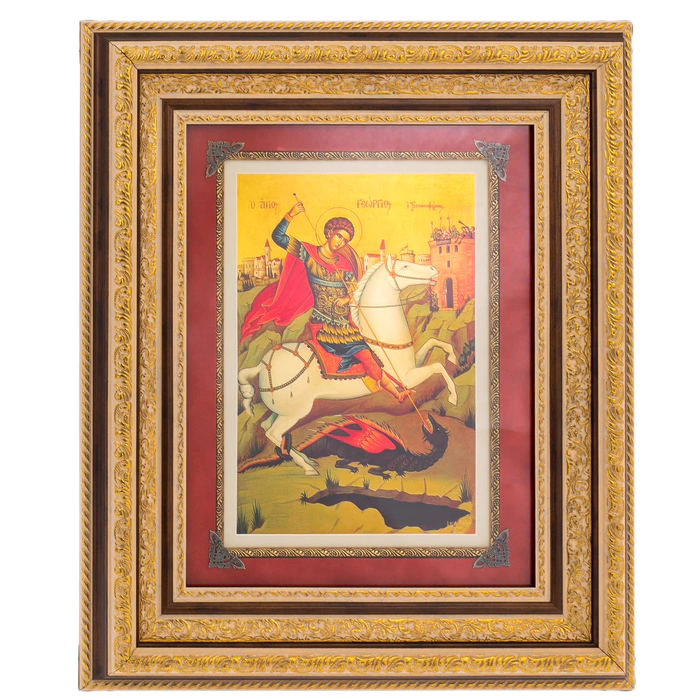 Painting on gold leaf "George the Victorious"