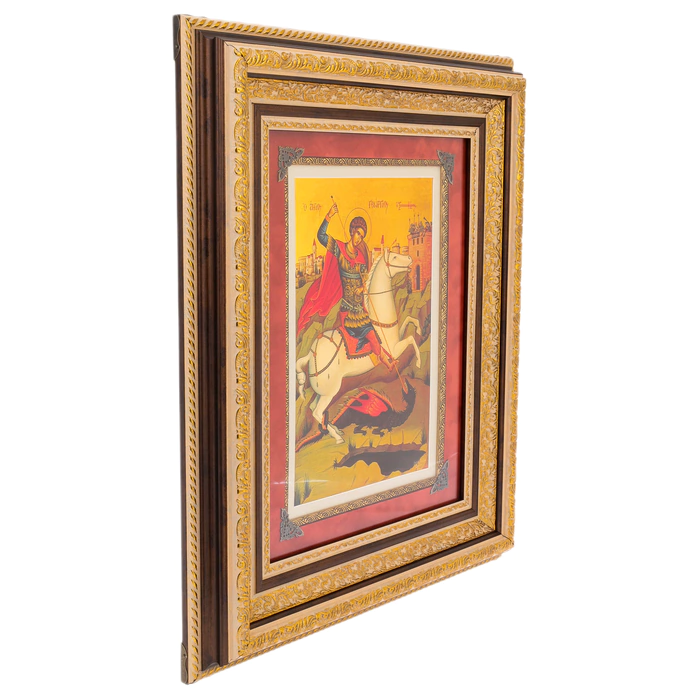 Painting on gold leaf "George the Victorious"