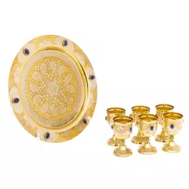 Набор для водки "Царский" на 6 персон, 7 предметов, Златоуст