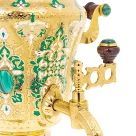 Чайный сервиз с самоваром "Летний" на 4 персоны, 14 предметов, Златоуст