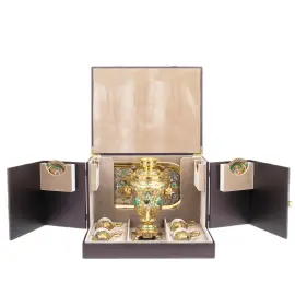 Чайный сервиз с самоваром "Летний" на 4 персоны, 14 предметов, Златоуст