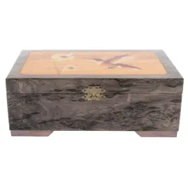 Шкатулка для украшений из карельской березы "Колибри"