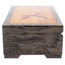 Шкатулка для украшений из карельской березы "Колибри"